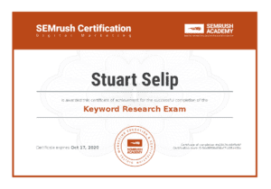 keyword research exam certification